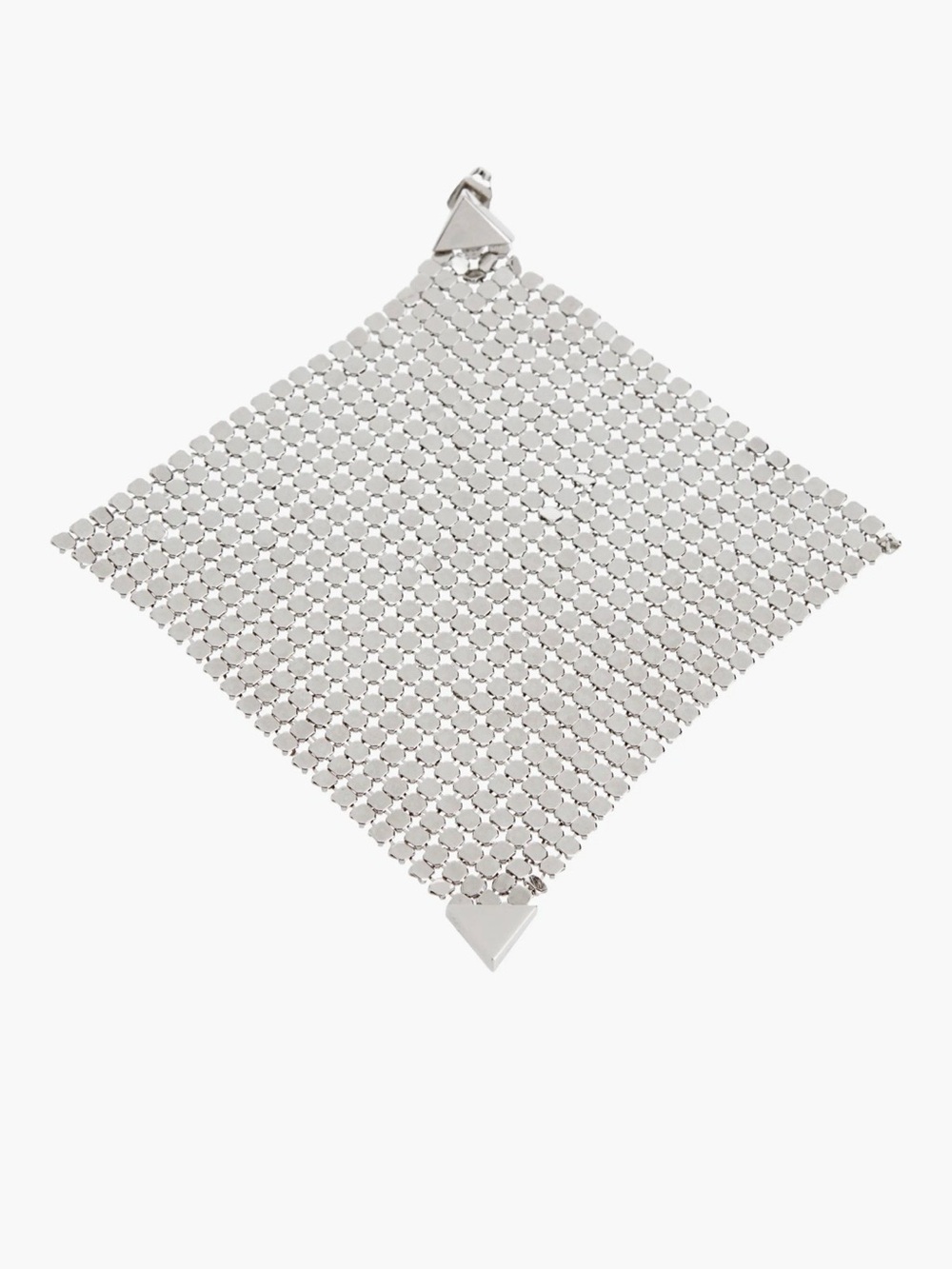 Paco Rabanne Silver Mesh Dangle Earrings - Picture 3 of 10